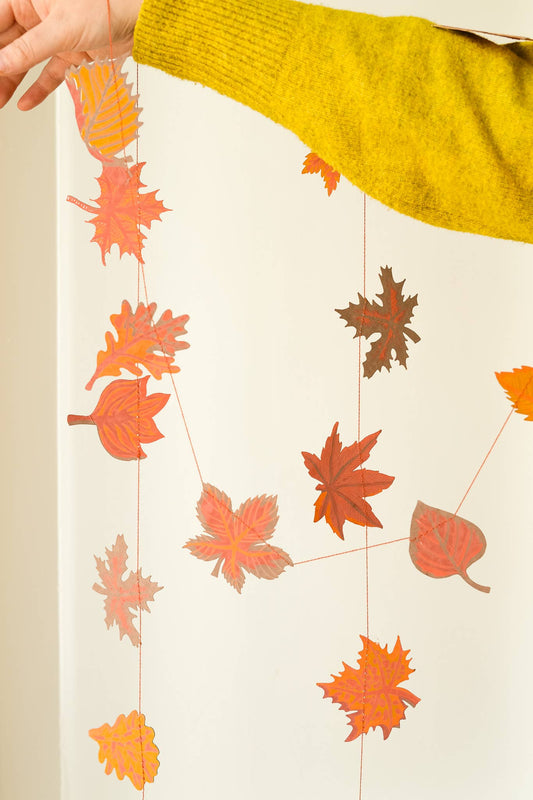 Autumn Leaves Sewn Garland