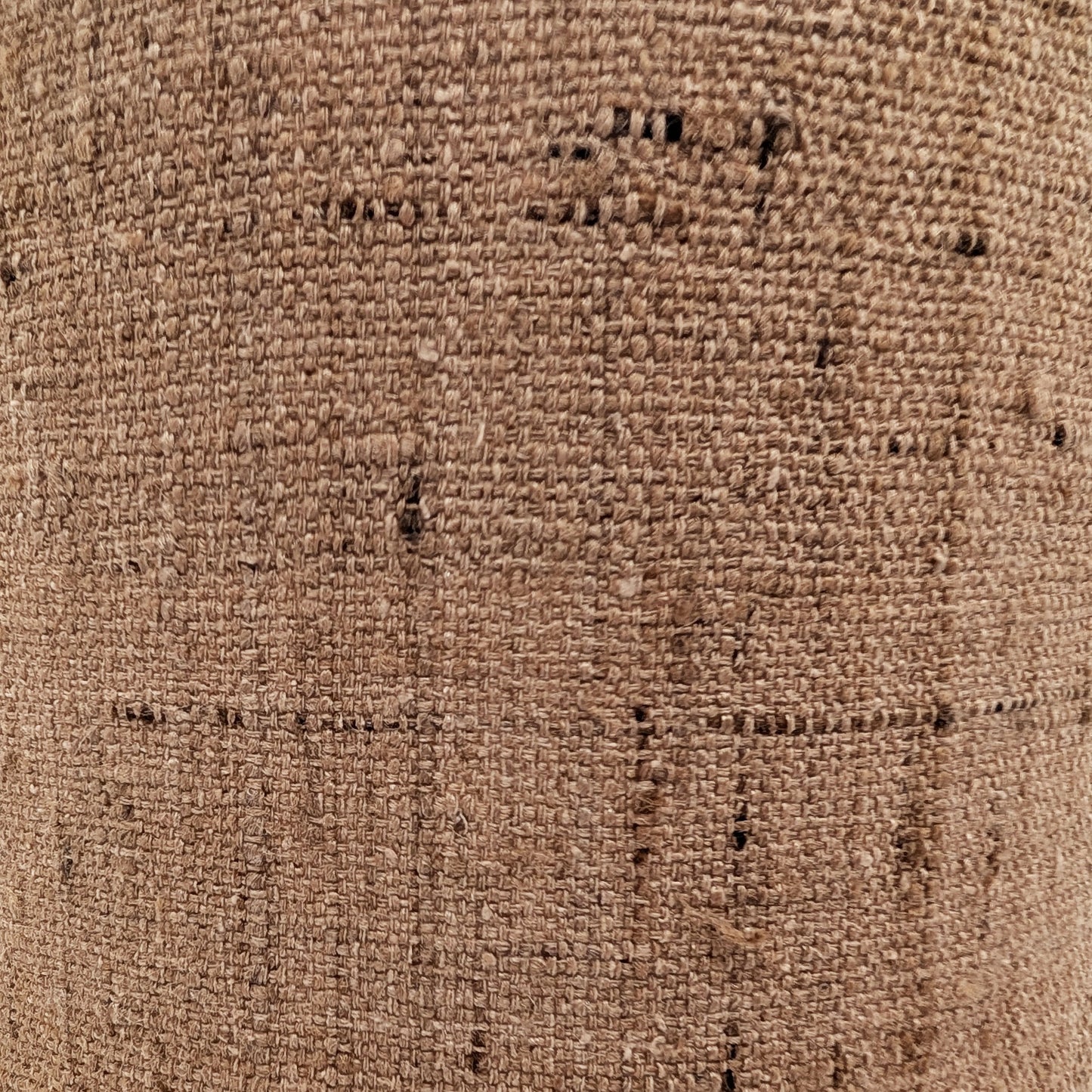 Textured brown silk 20cm drum lampshade dyed with Walnut Bark