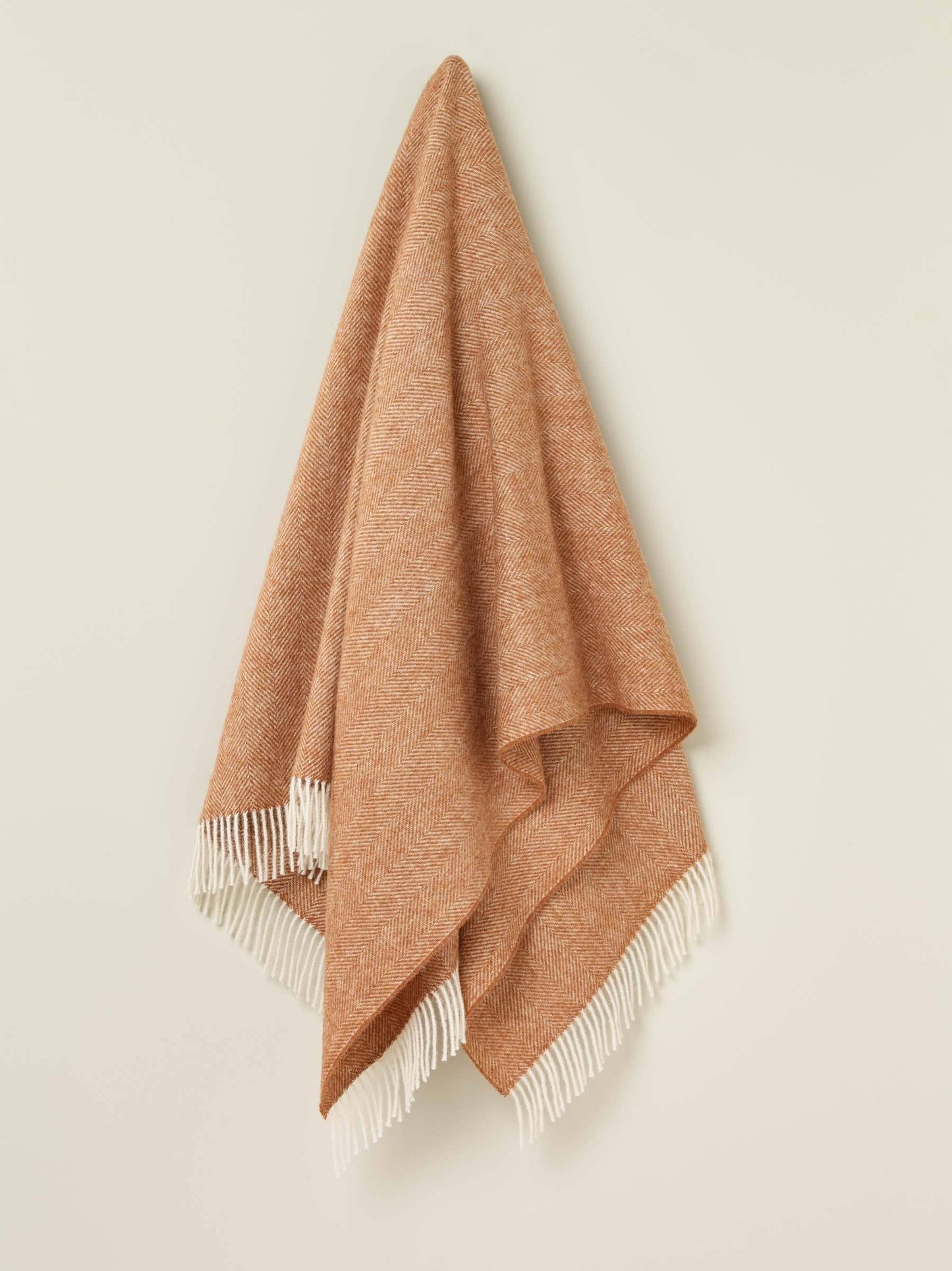 British Wool Herringbone Throw