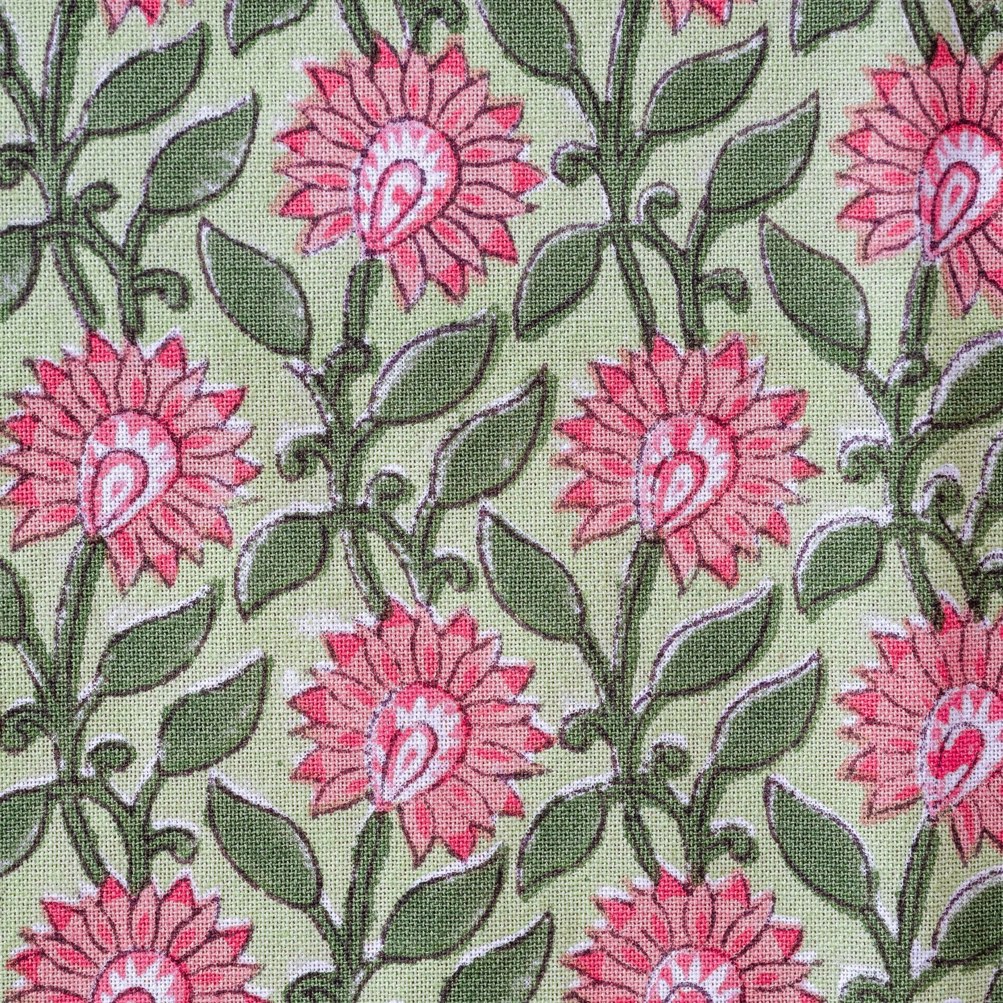 Pressed Petals Peony tea towel