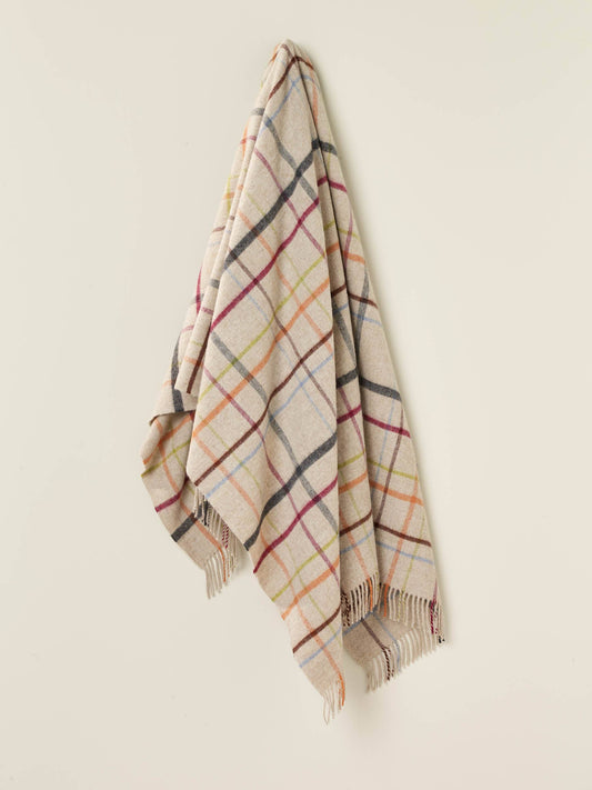 Variegated Windowpane Merino Throw