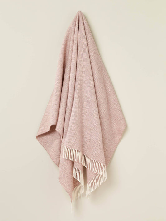 British Wool Herringbone Throw