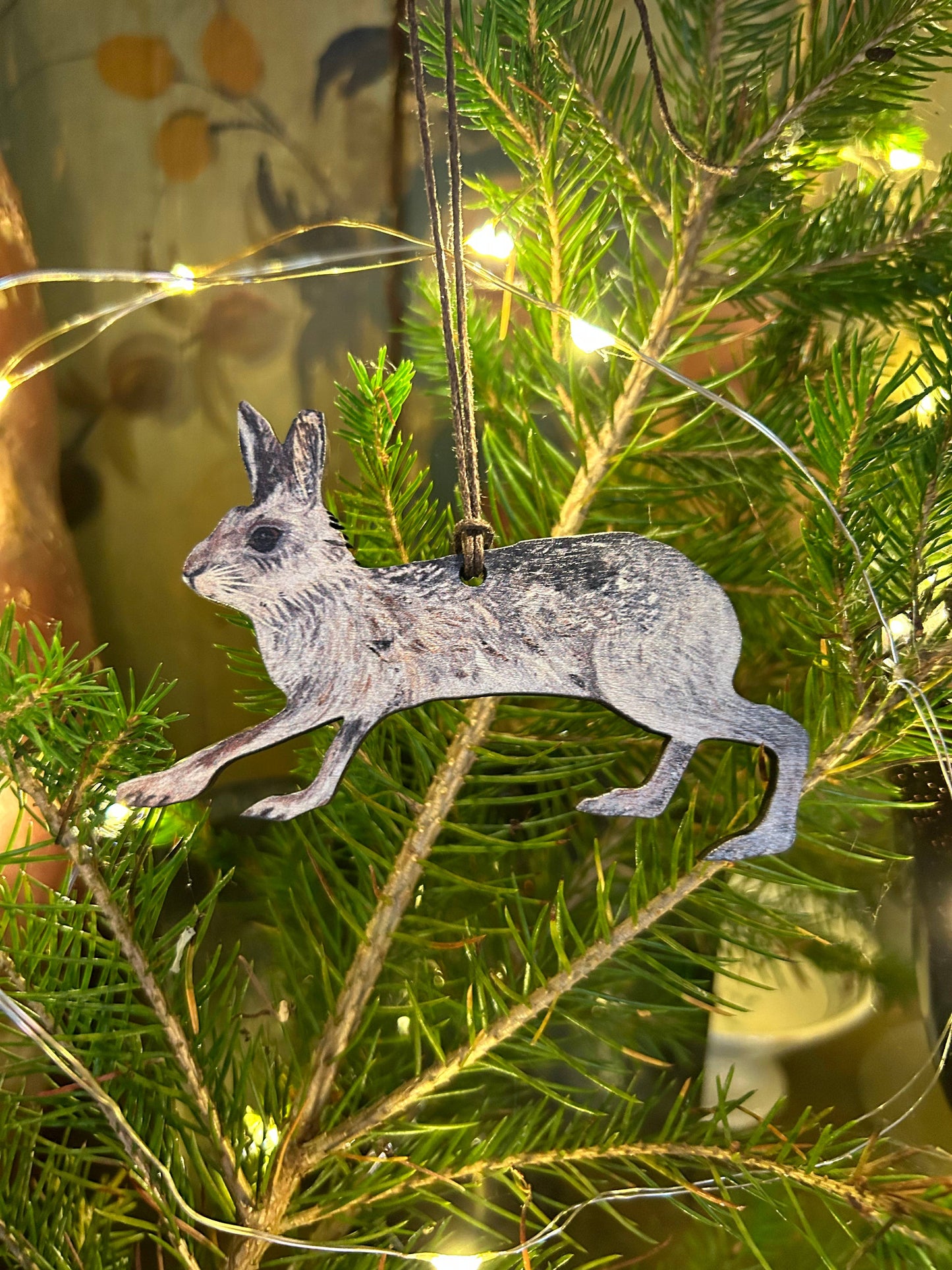 Mountain Hare birch plywood decoration