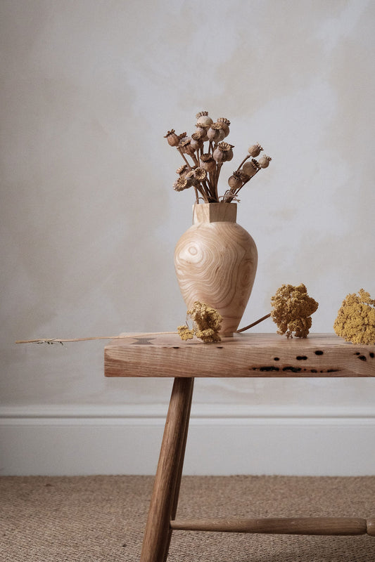 Square Neck Ash Vase