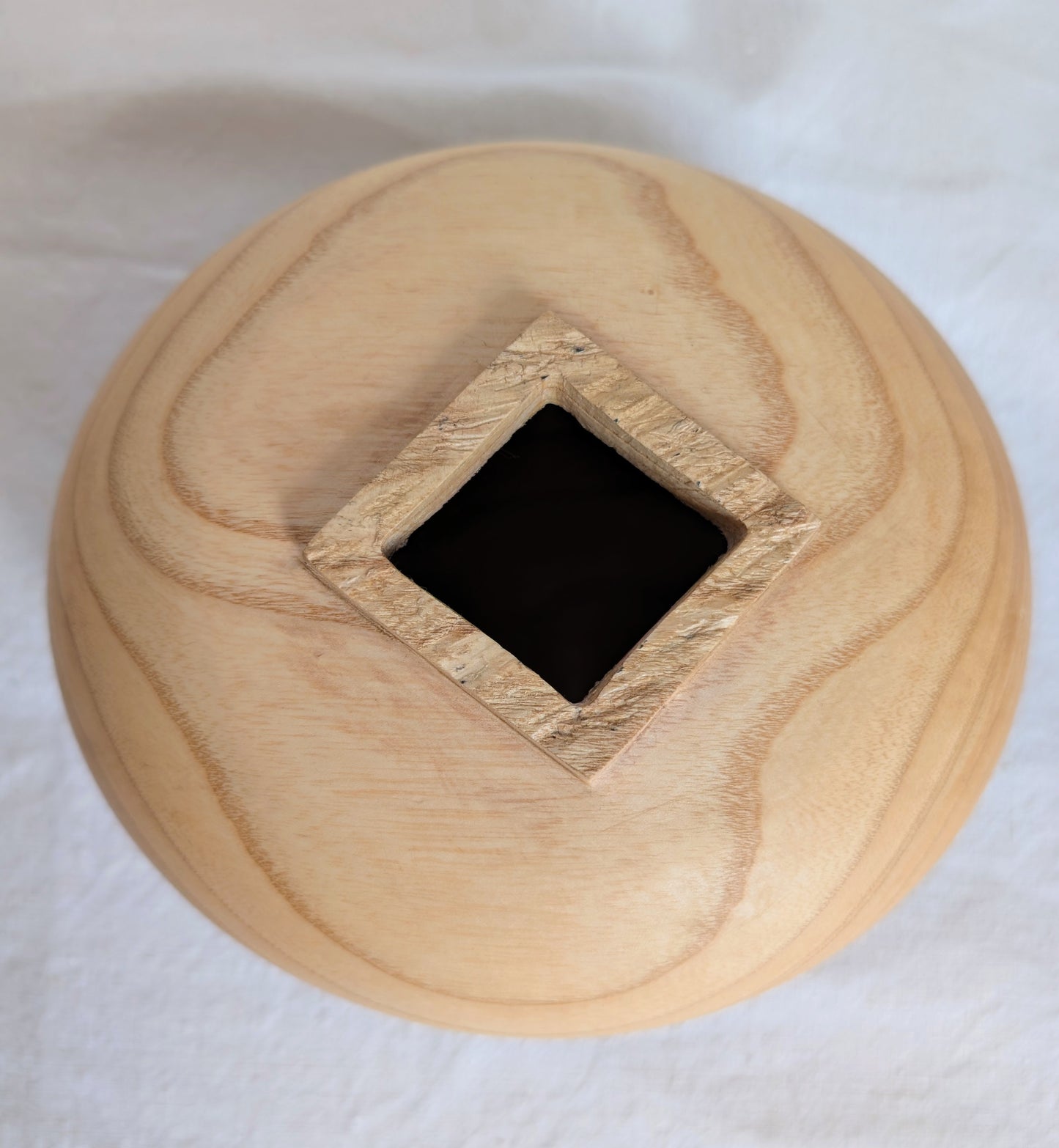 Square Neck Ash Vase with Feet