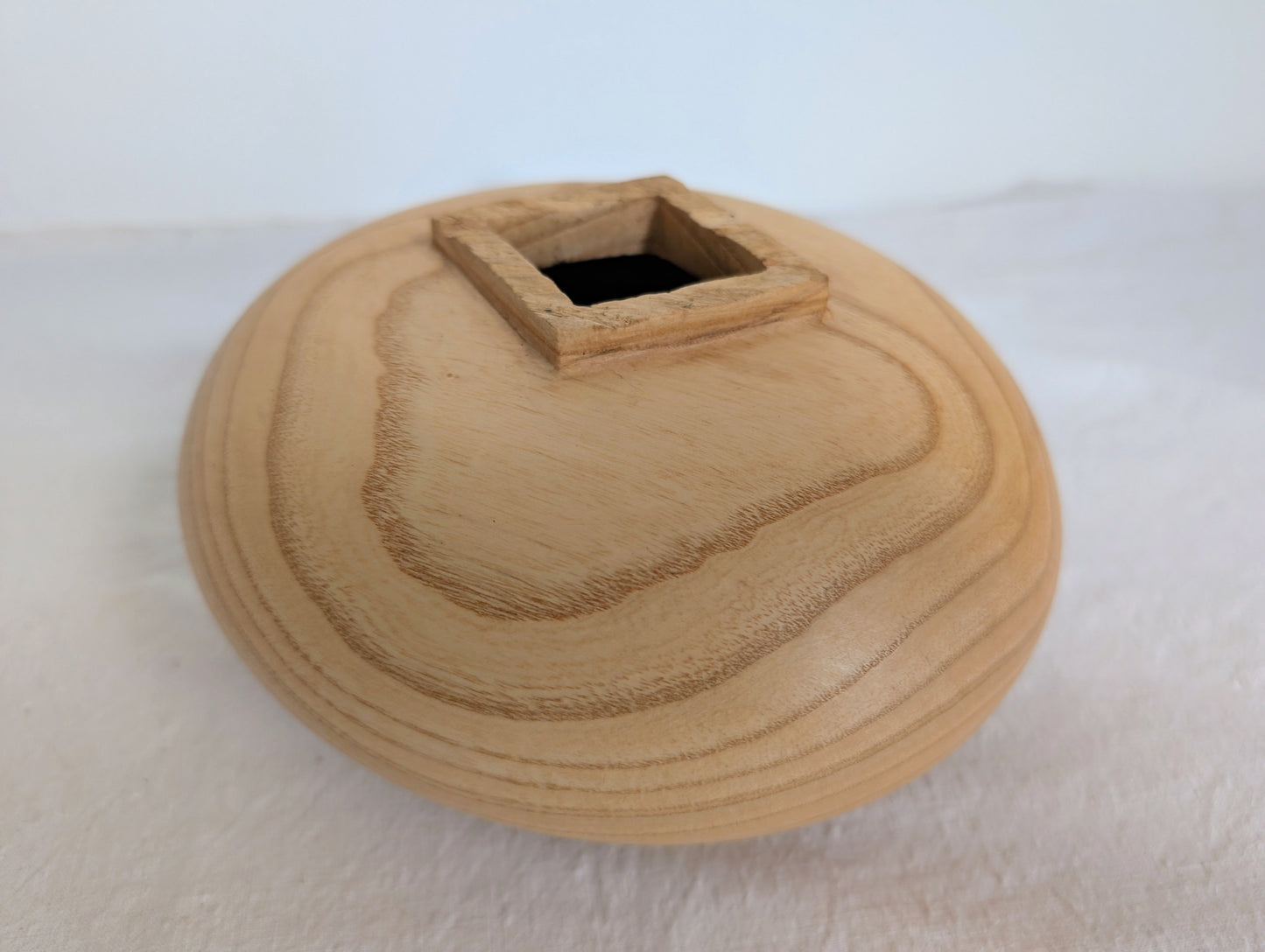 Square Neck Ash Vase with Feet