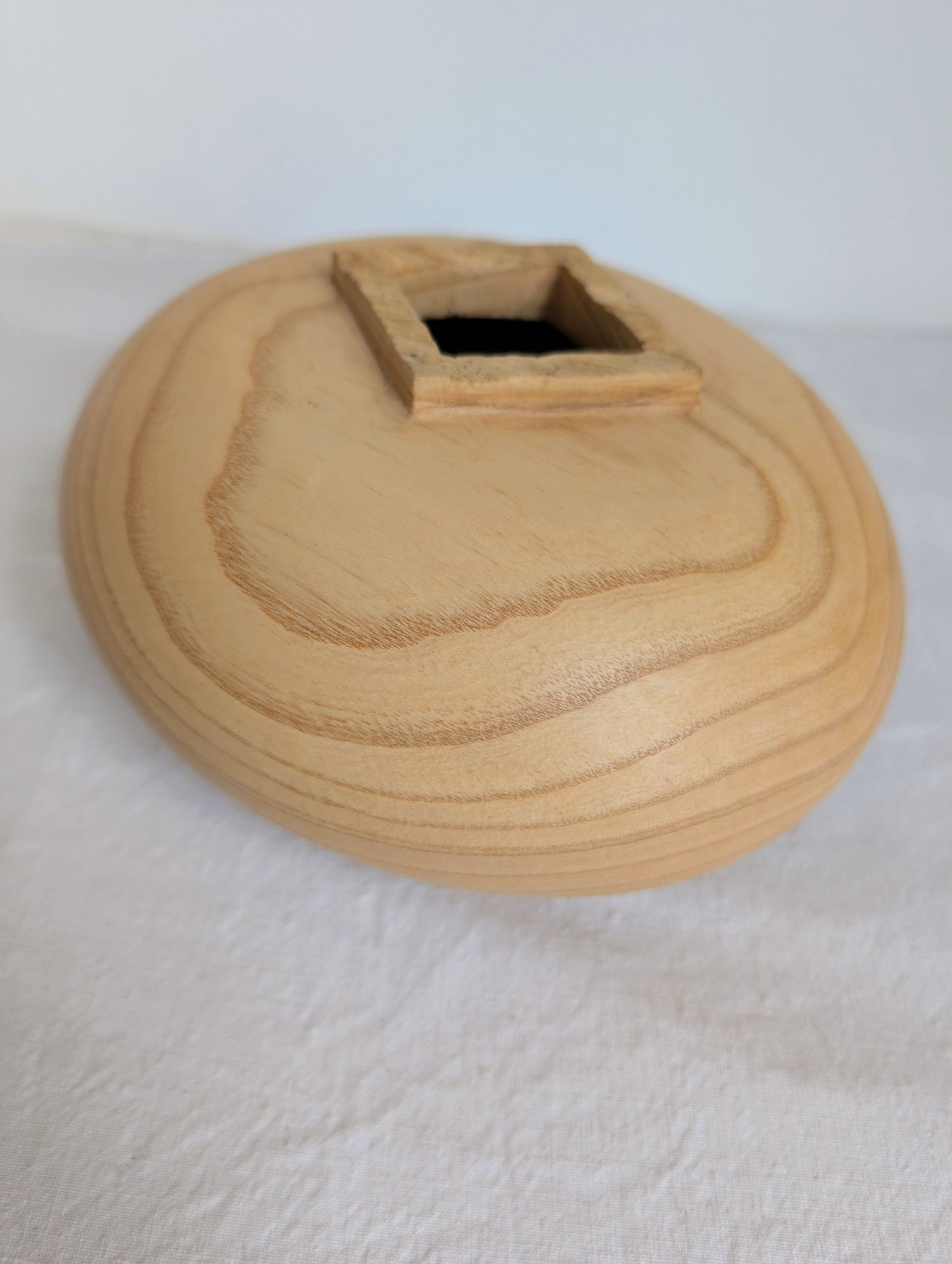 Square Neck Ash Vase with Feet