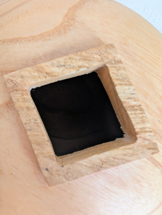 Square Neck Ash Vase with Feet