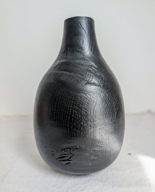 Black Burr Oak Vase