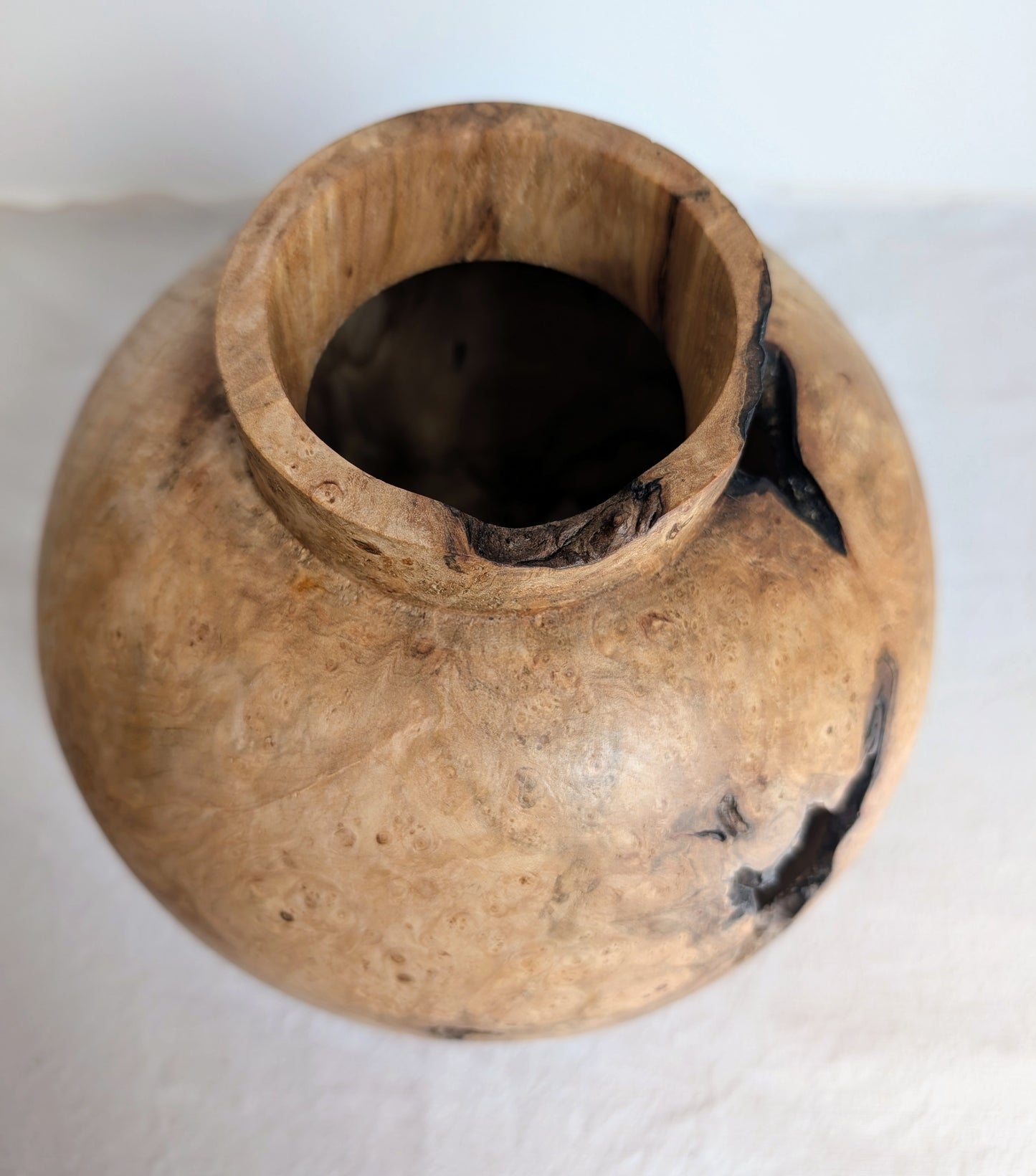 Spalted Burr Field Maple Moon Jar