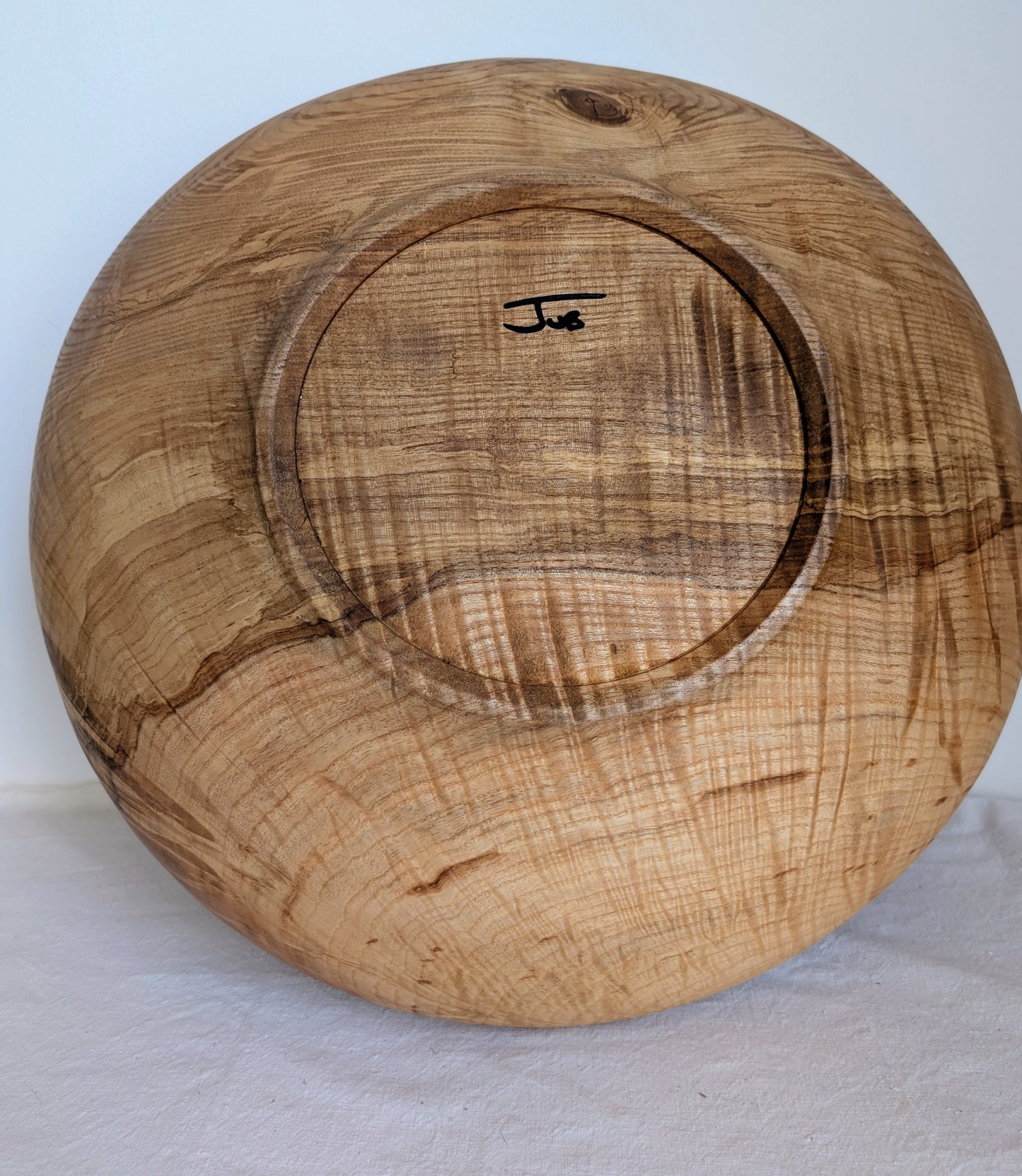 Large Olive Ash Salad Bowl