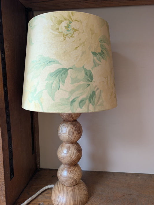 Yellow 25cm empire lampshade dyed with rhubarb root