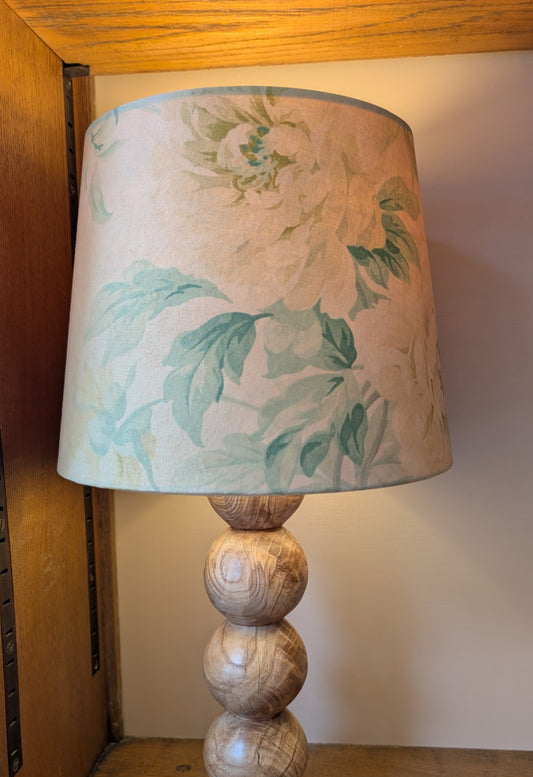 Yellow 25cm empire lampshade dyed with rhubarb root