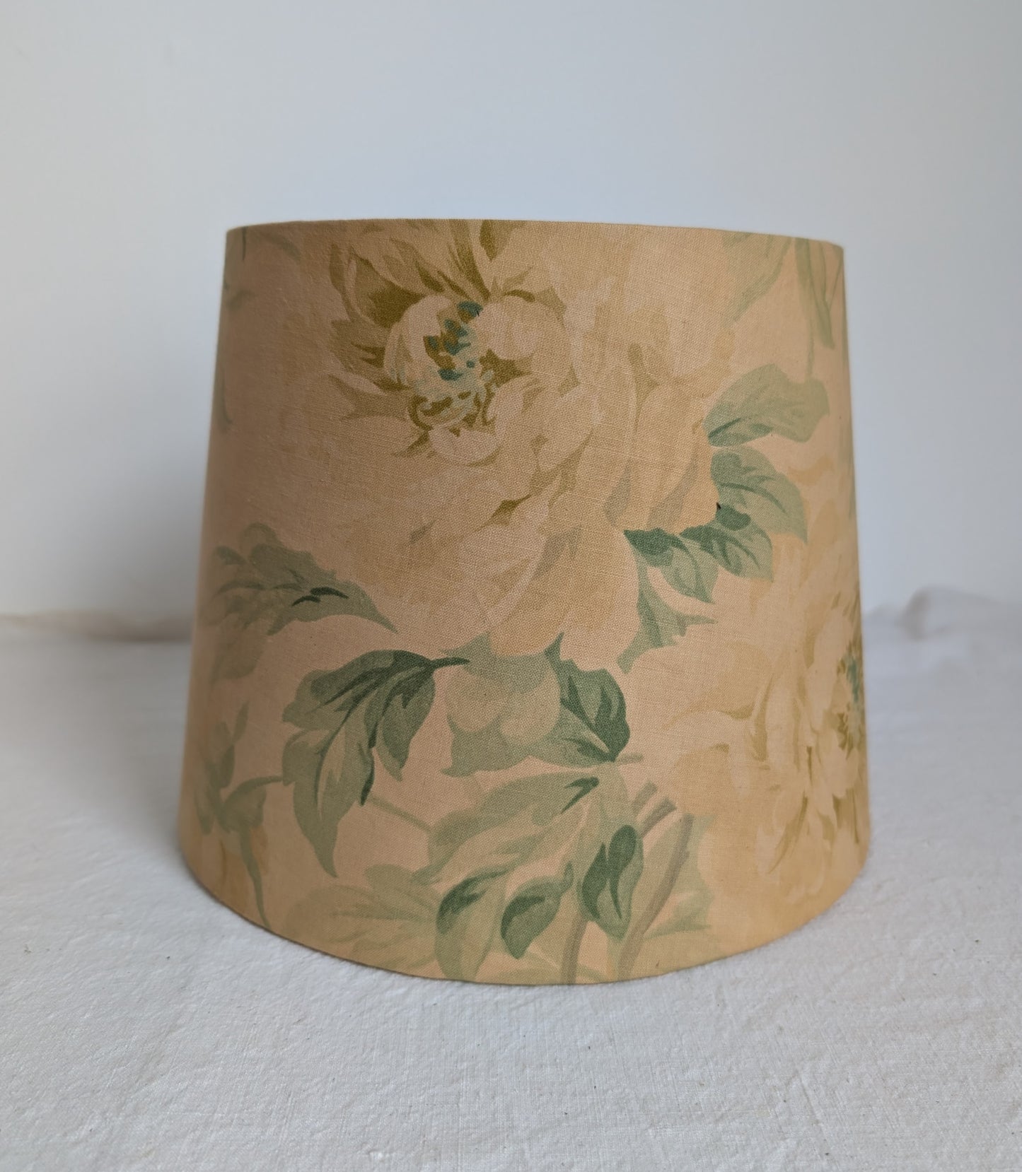 Yellow 25cm empire lampshade dyed with rhubarb root