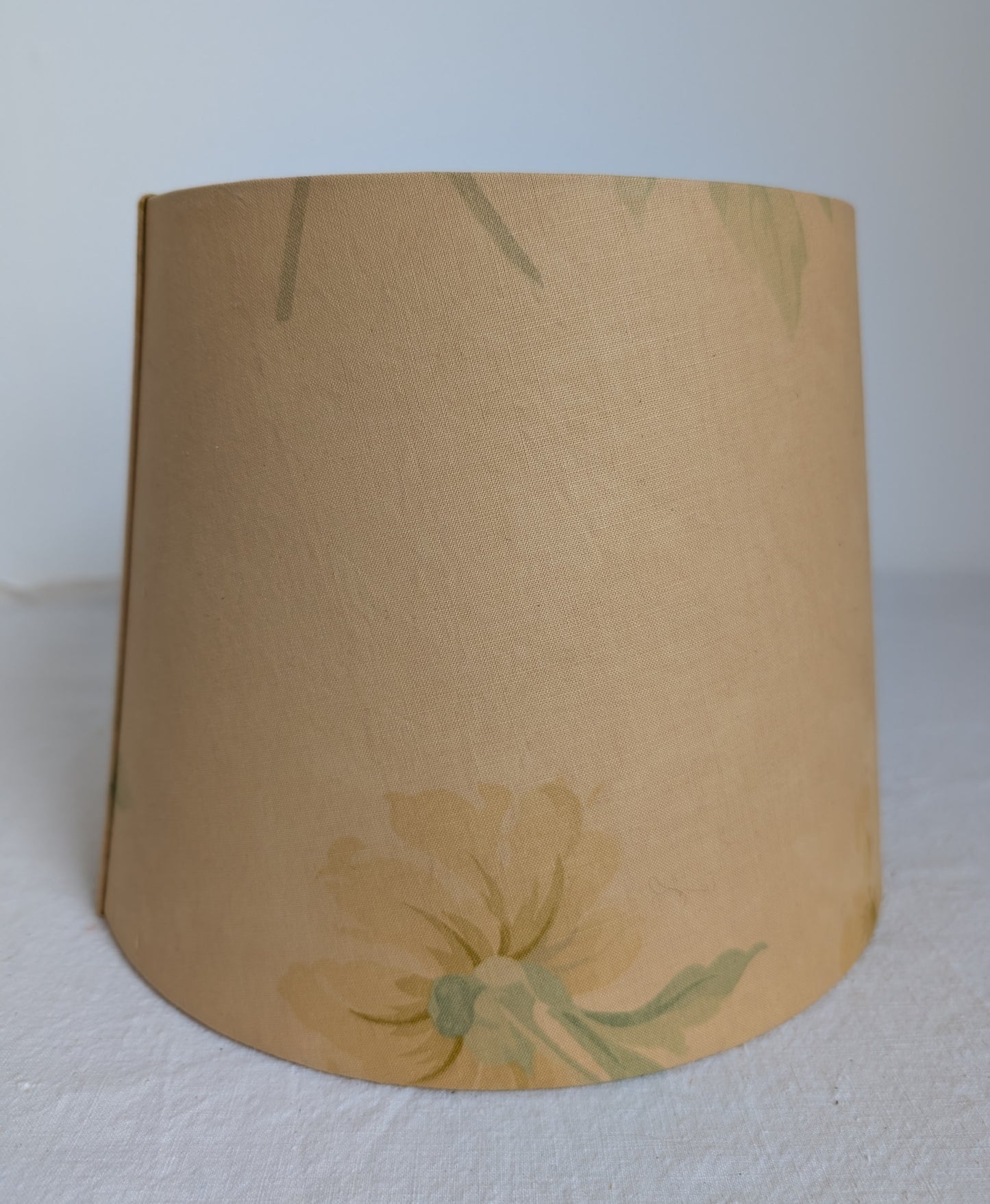 Yellow 25cm empire lampshade dyed with rhubarb root