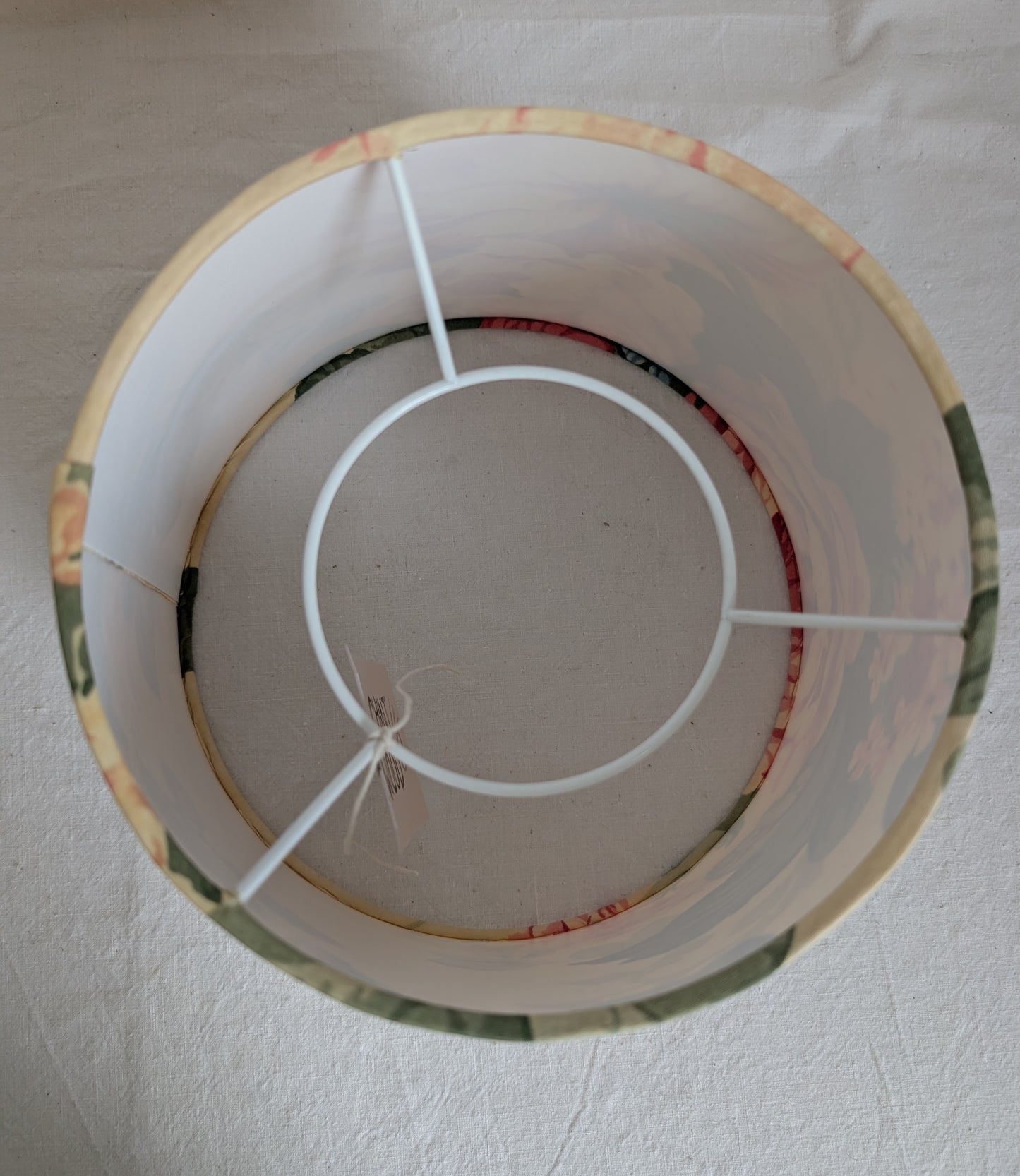 Yellow 25cm empire lampshade dyed with gorse flowers
