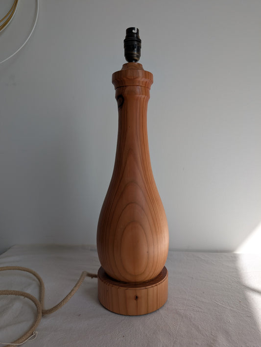 Tall Douglas Fir candlestick table lamp base
