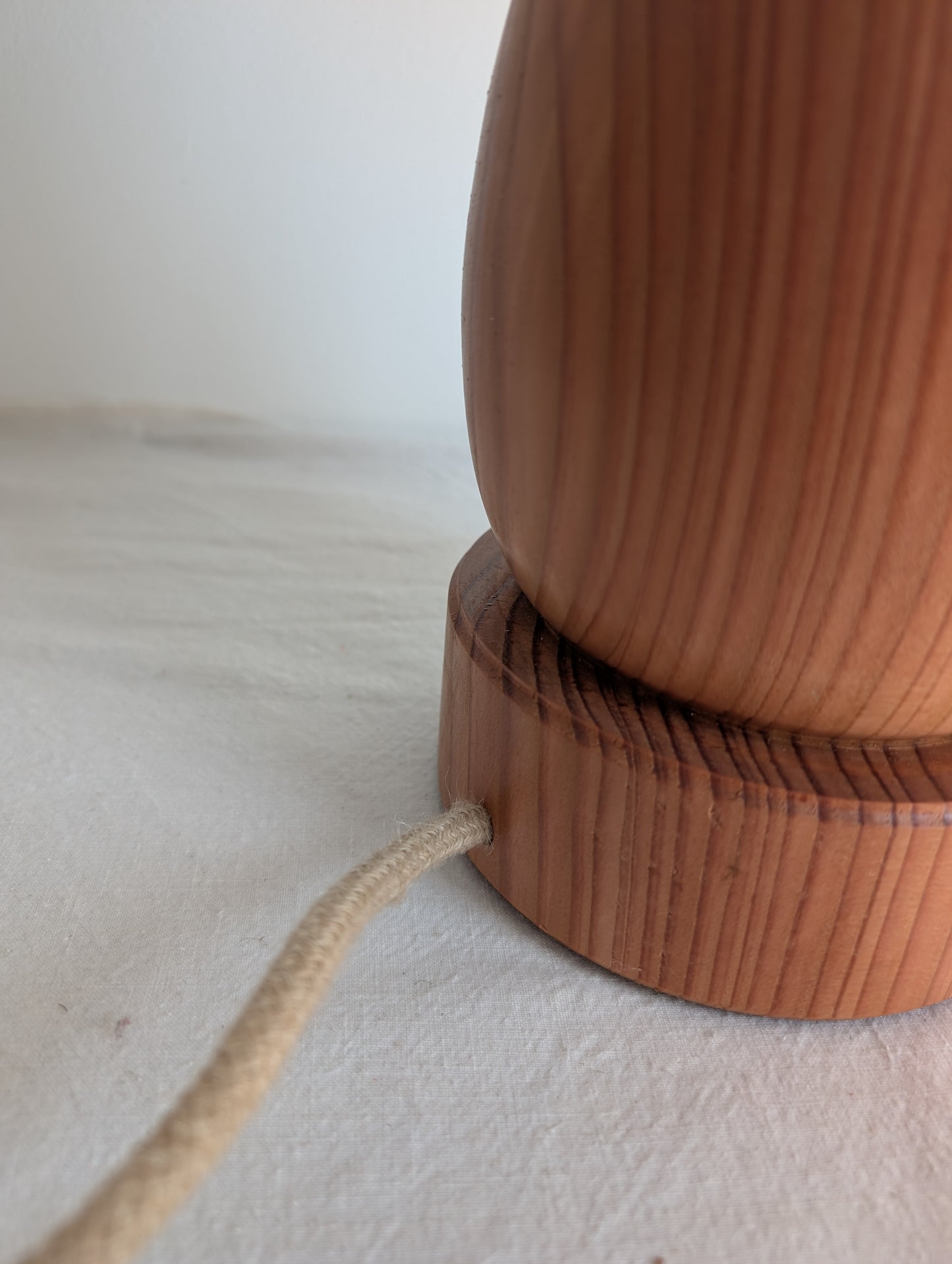 Tall Douglas Fir candlestick table lamp base