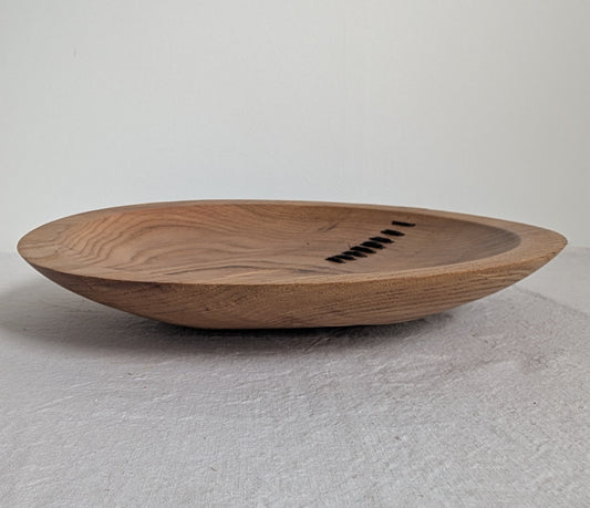 Two-legged Elm Platter with Stitching