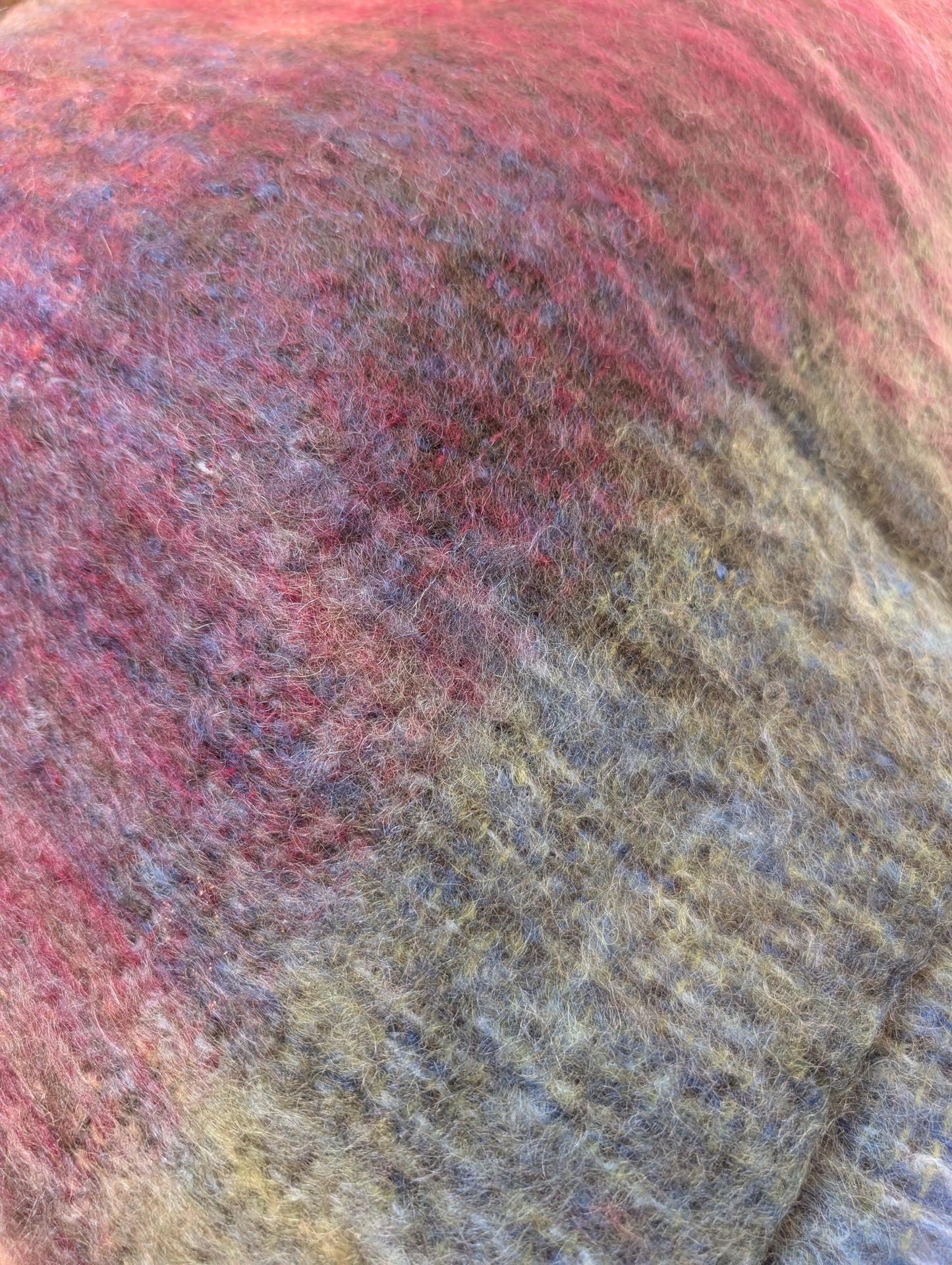 Vintage Plaid Mohair blanket
