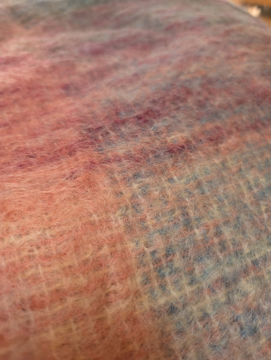 Vintage Plaid Mohair blanket