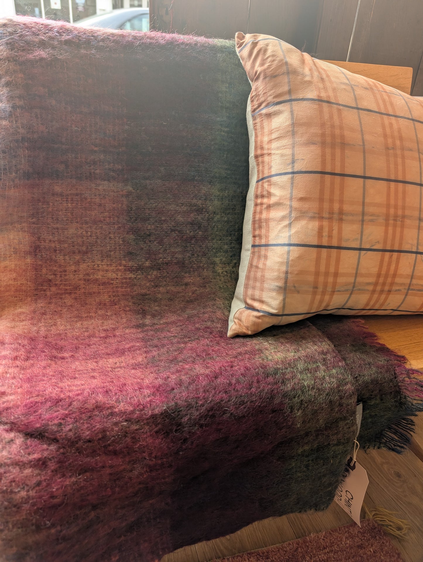 Vintage Plaid Mohair blanket