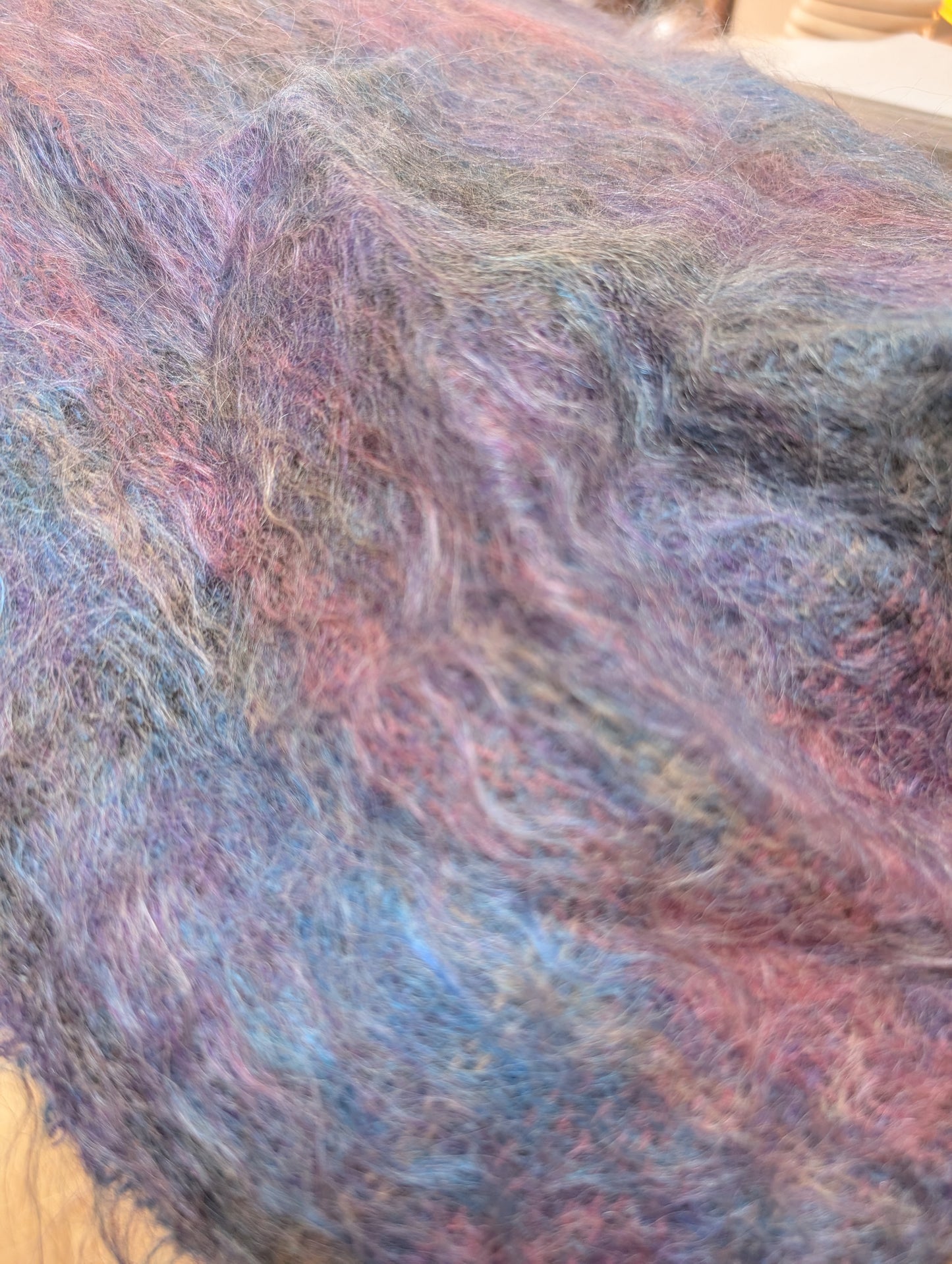 Vintage Purple Mohair blanket