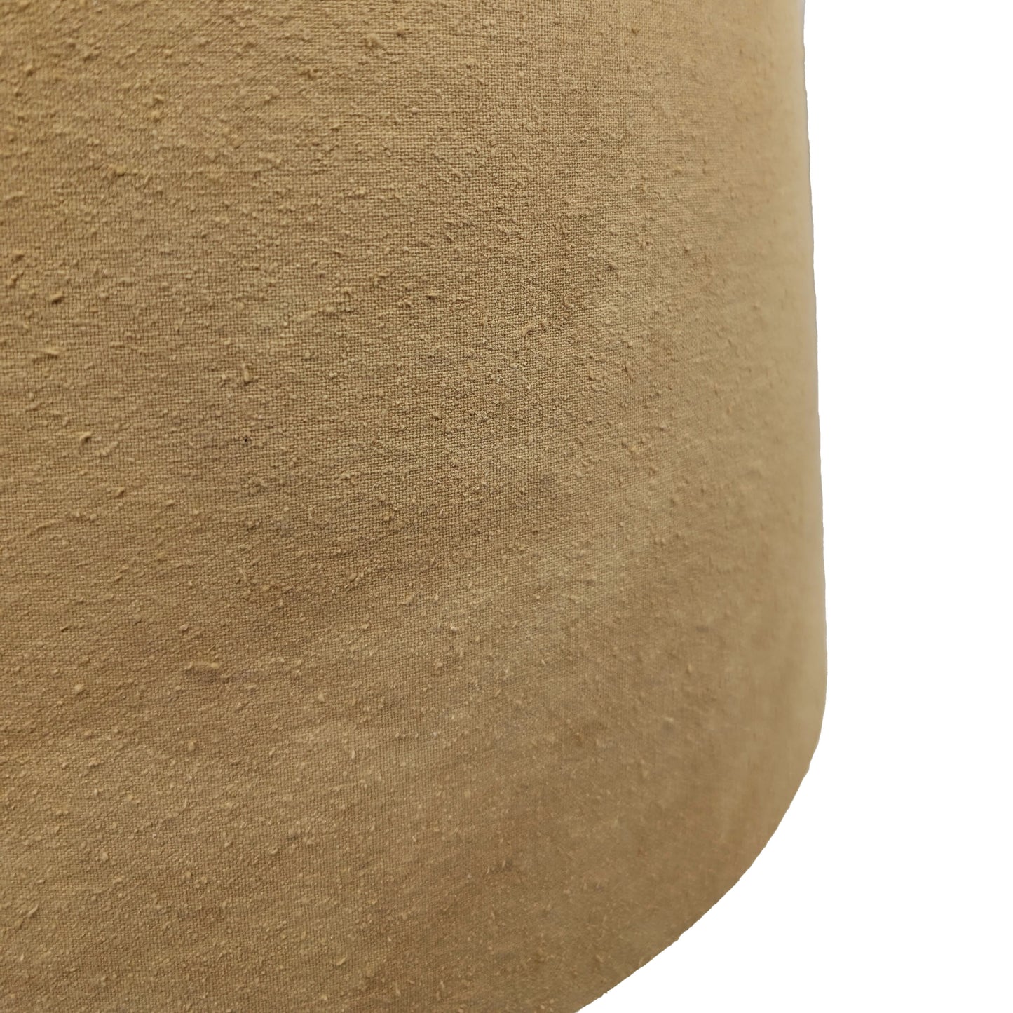 Yellow silk 30cm empire lampshade dyed with hazel leaves