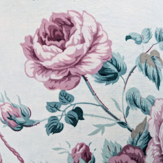 Pale green floral 30cm empire lampshade dyed with fresh indigo