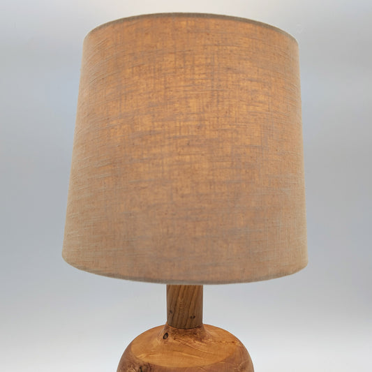 Beige 25cm empire lampshade dyed with willow bark