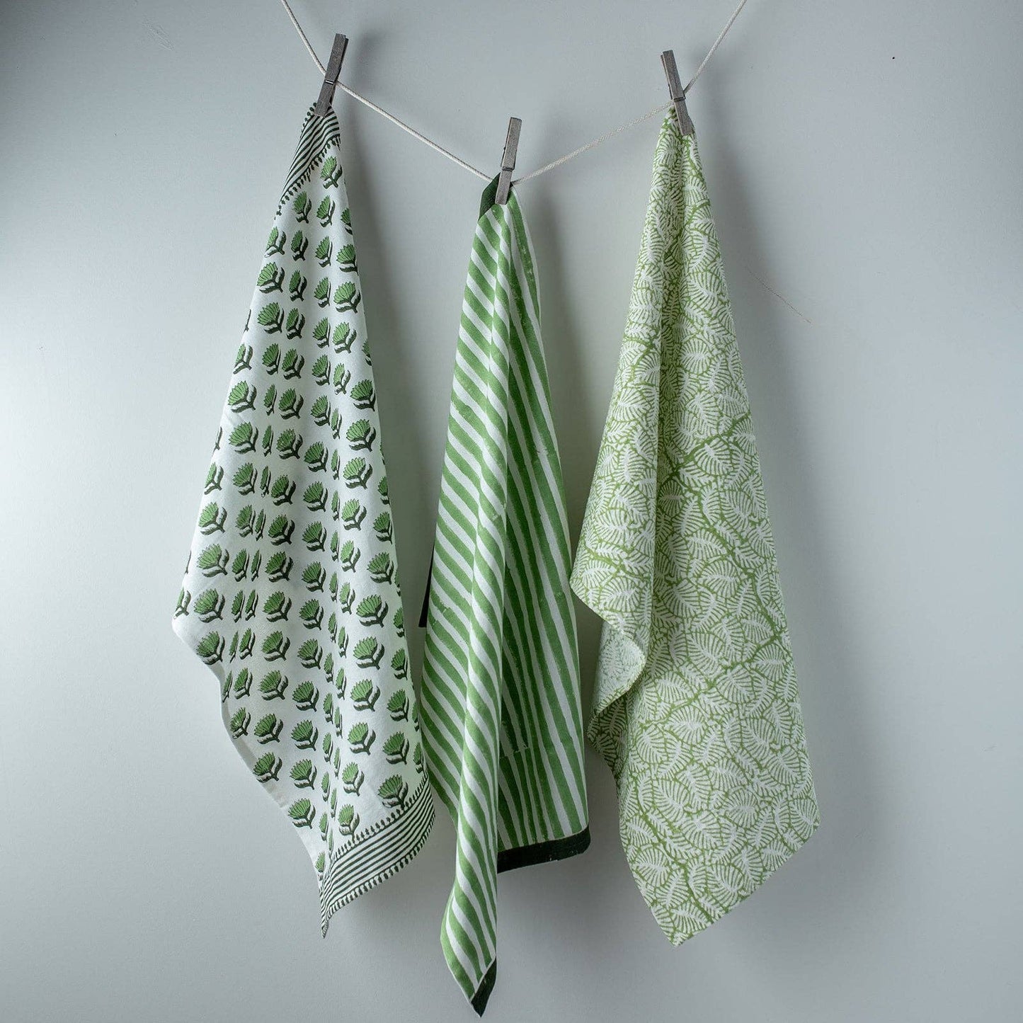 Leaf Lime tea towel