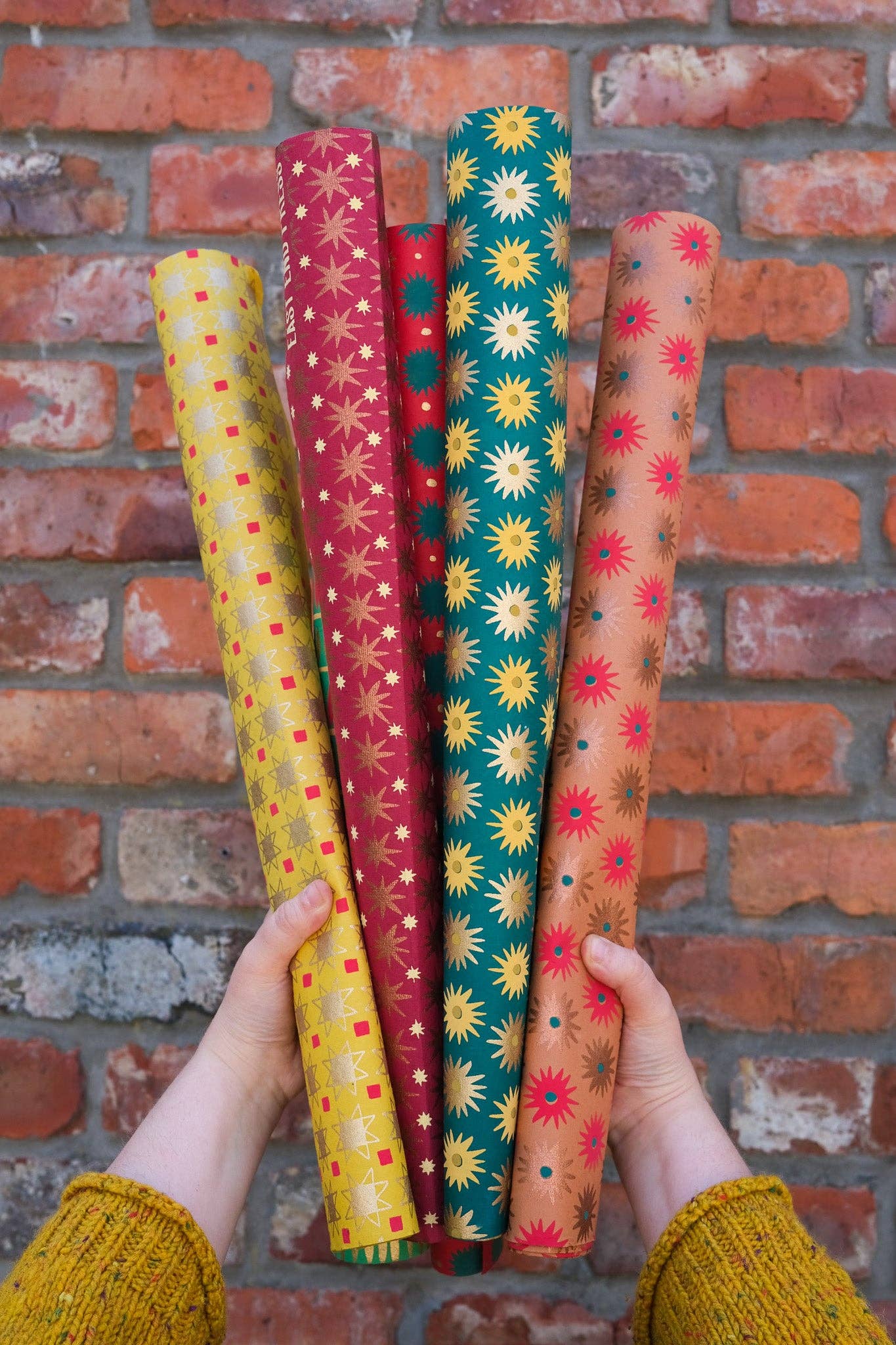 Festive Gift Wrap: Copper Bloom