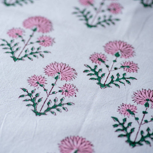 Dahlia Pompom set of 4 cotton napkins