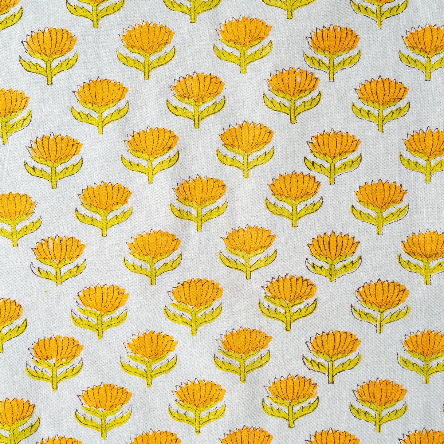 Lotus Flower Sunshine set of 6 cotton napkins