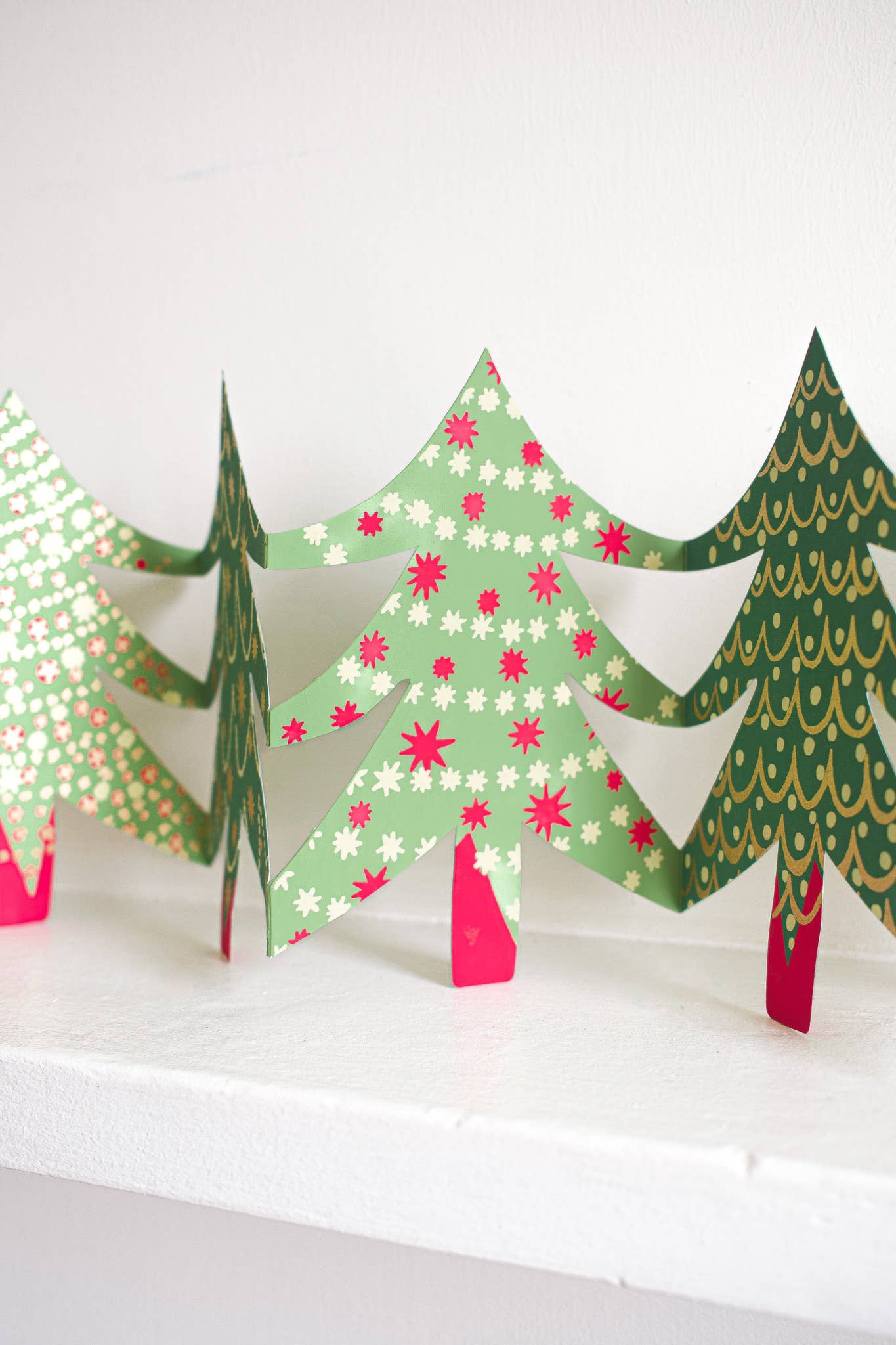 Christmas Trees Concertina Garland