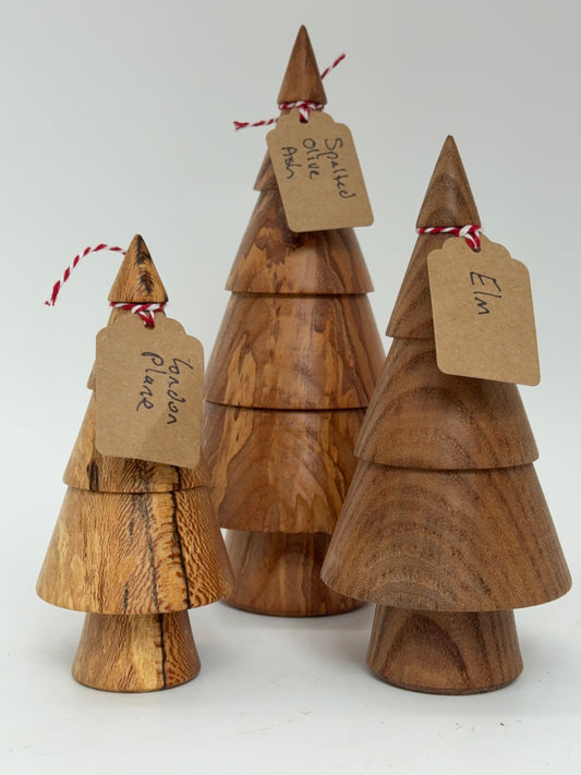 Christmas Tree Box H - Elm, London Plane, Spalted Olive Ash