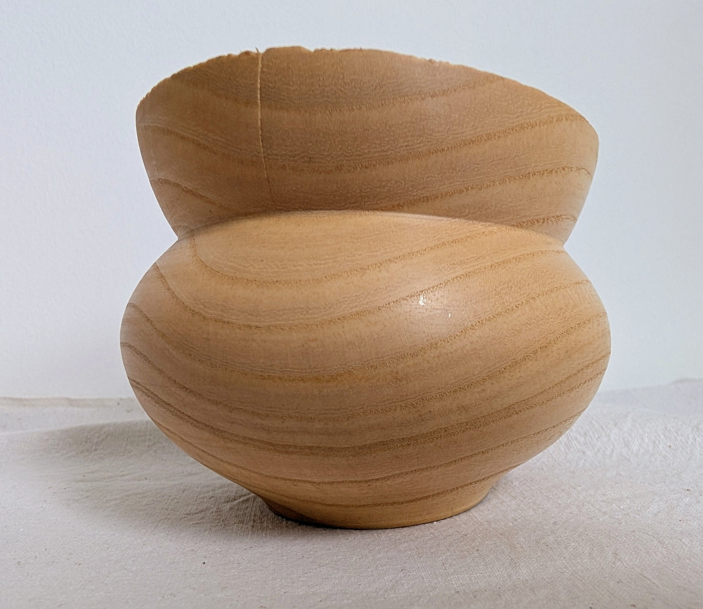 Flared Neck Pale Ash Vase