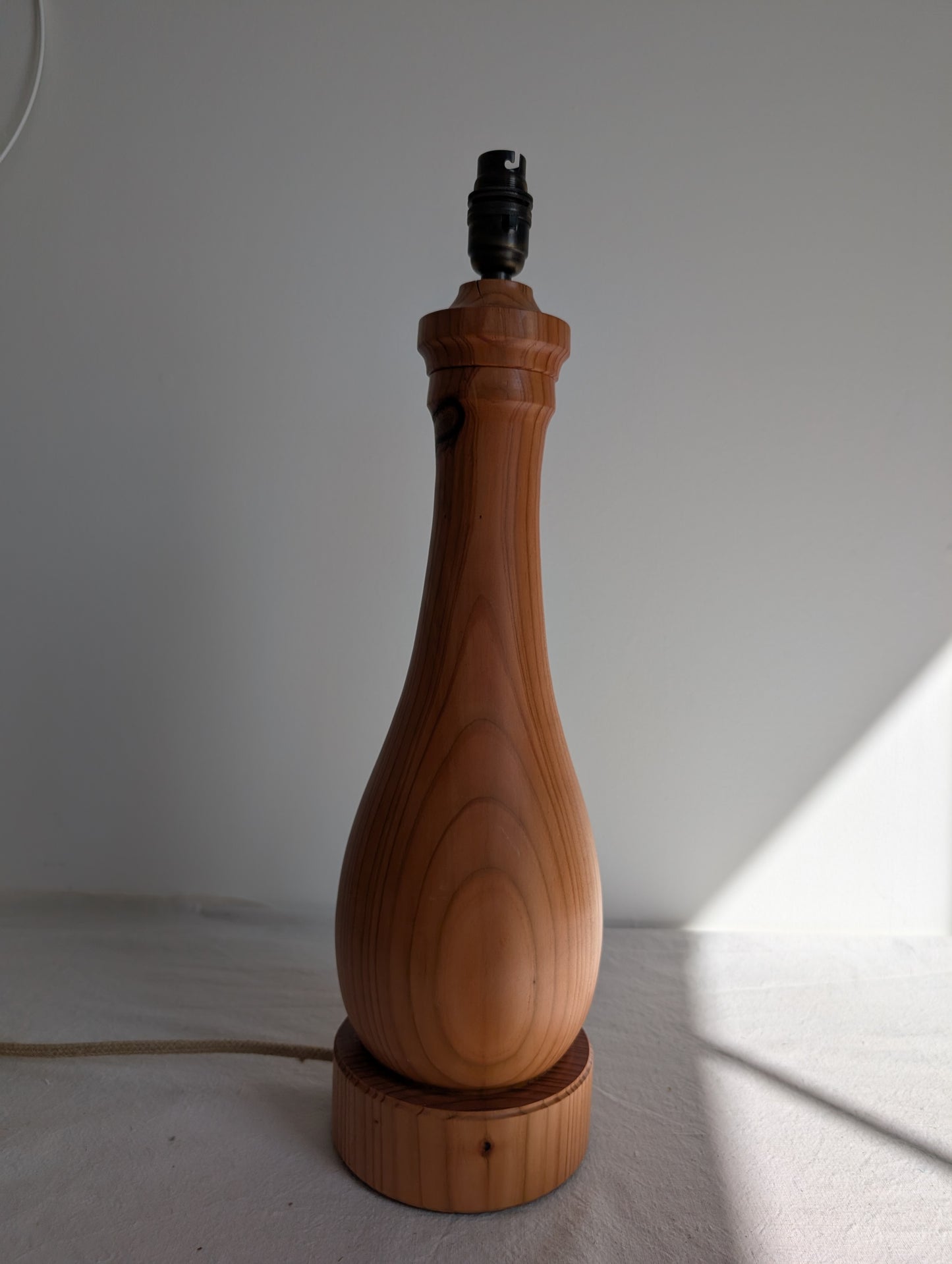 Tall Douglas Fir candlestick table lamp base