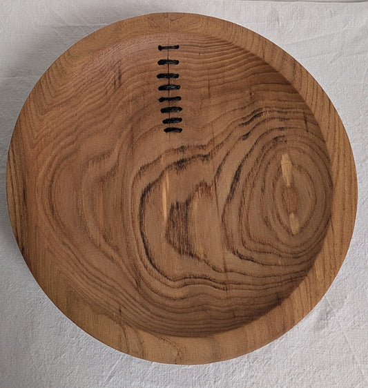 Two-legged Elm Platter with Stitching