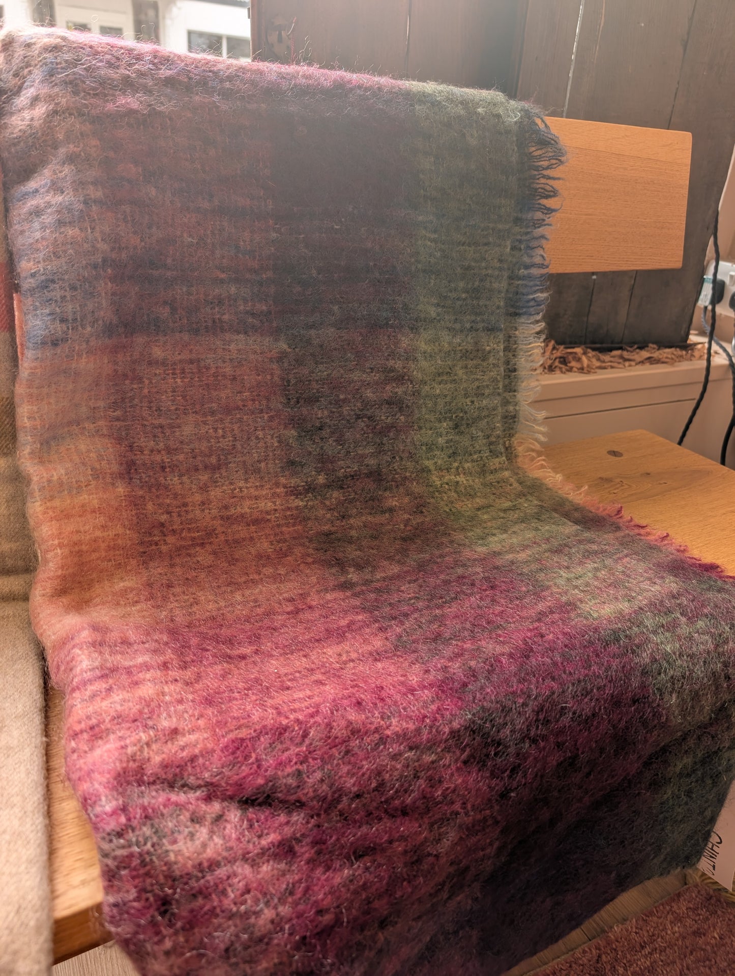 Vintage Plaid Mohair blanket