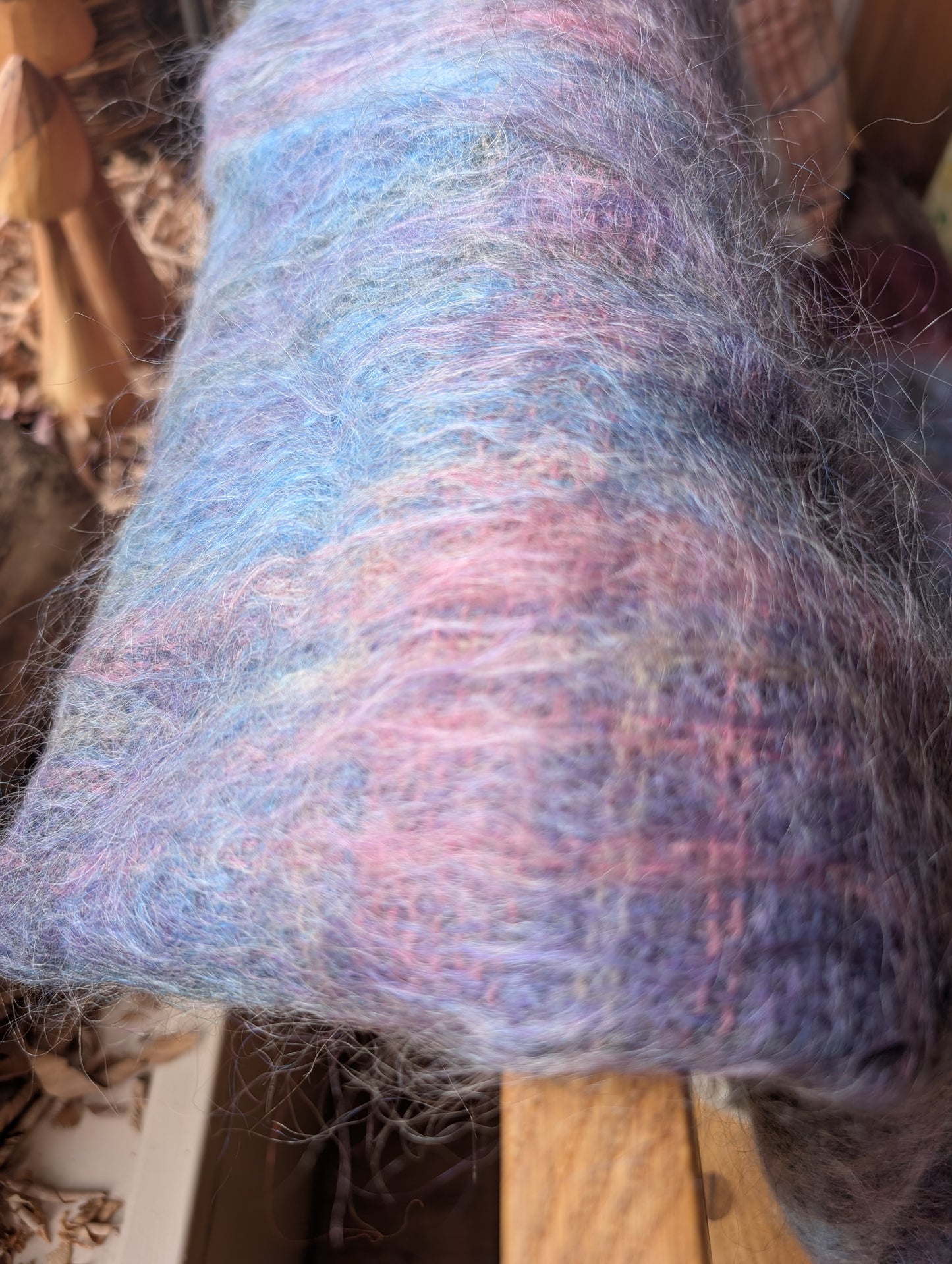 Vintage Purple Mohair blanket