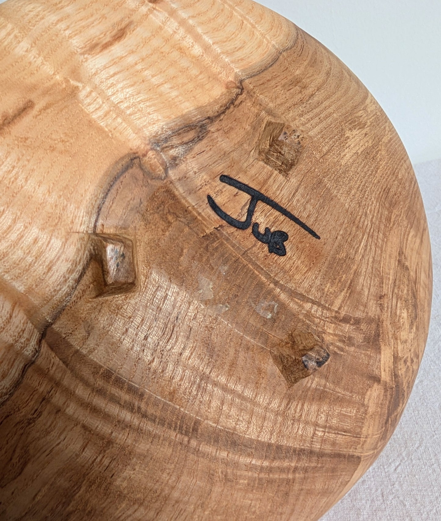 Large Square Neck Olive Ash Vase with Feet