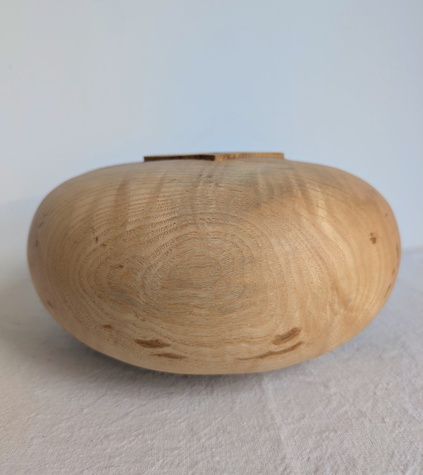Large Square Neck Olive Ash Vase with Feet